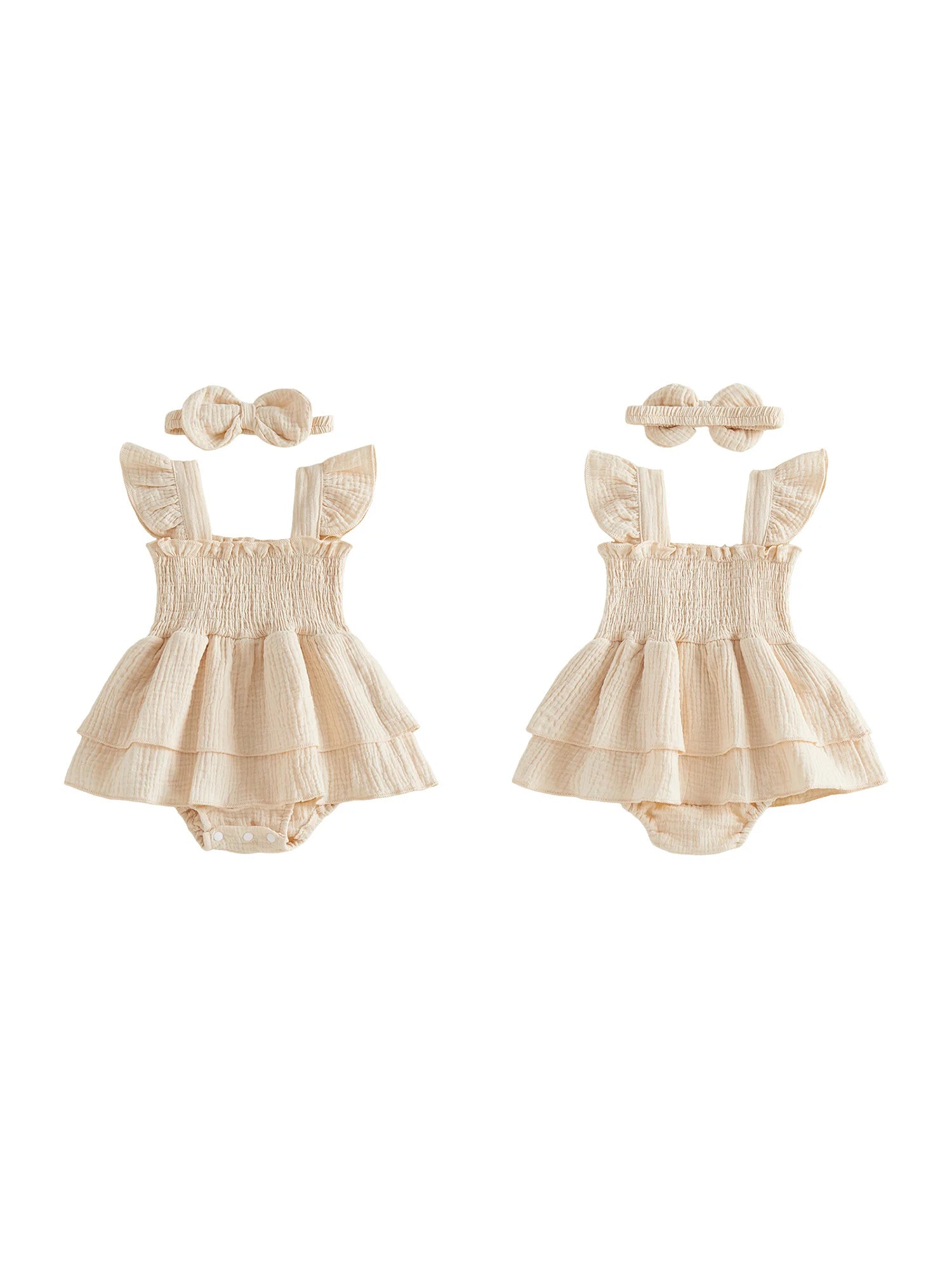 Floral Ruffle Romper Dress Set
