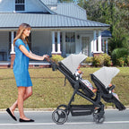 Double Tandem Baby Stroller