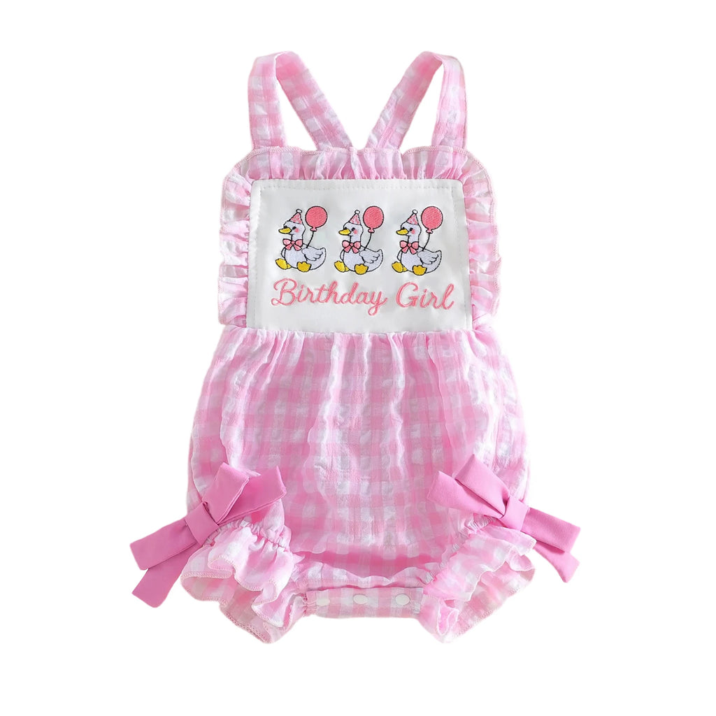Floral Bowknot Romper Set