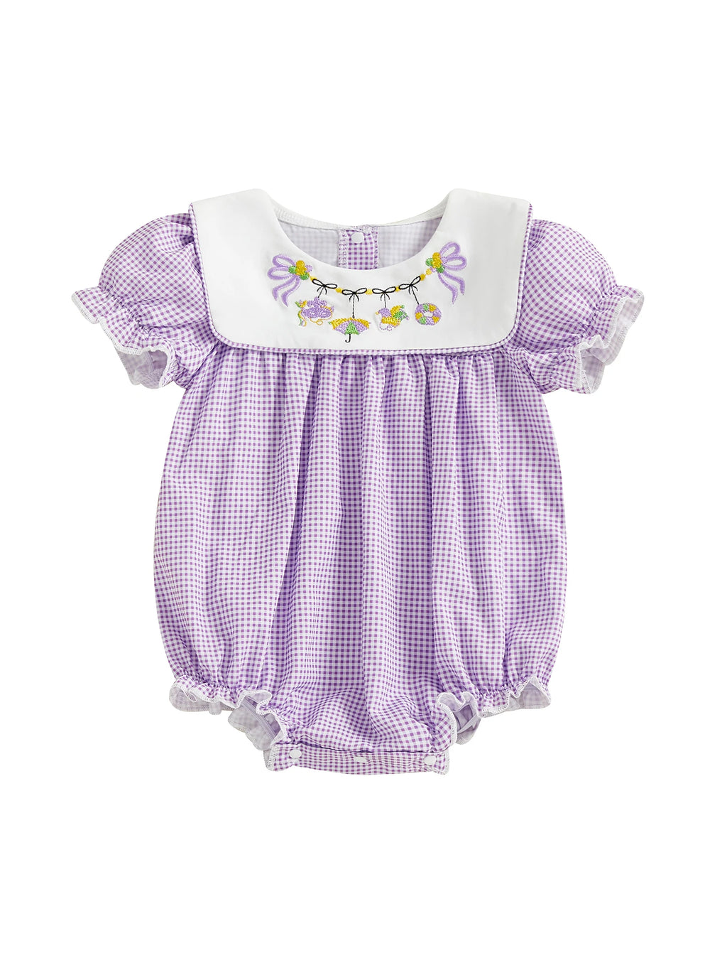 Floral Ruffle Baby Romper