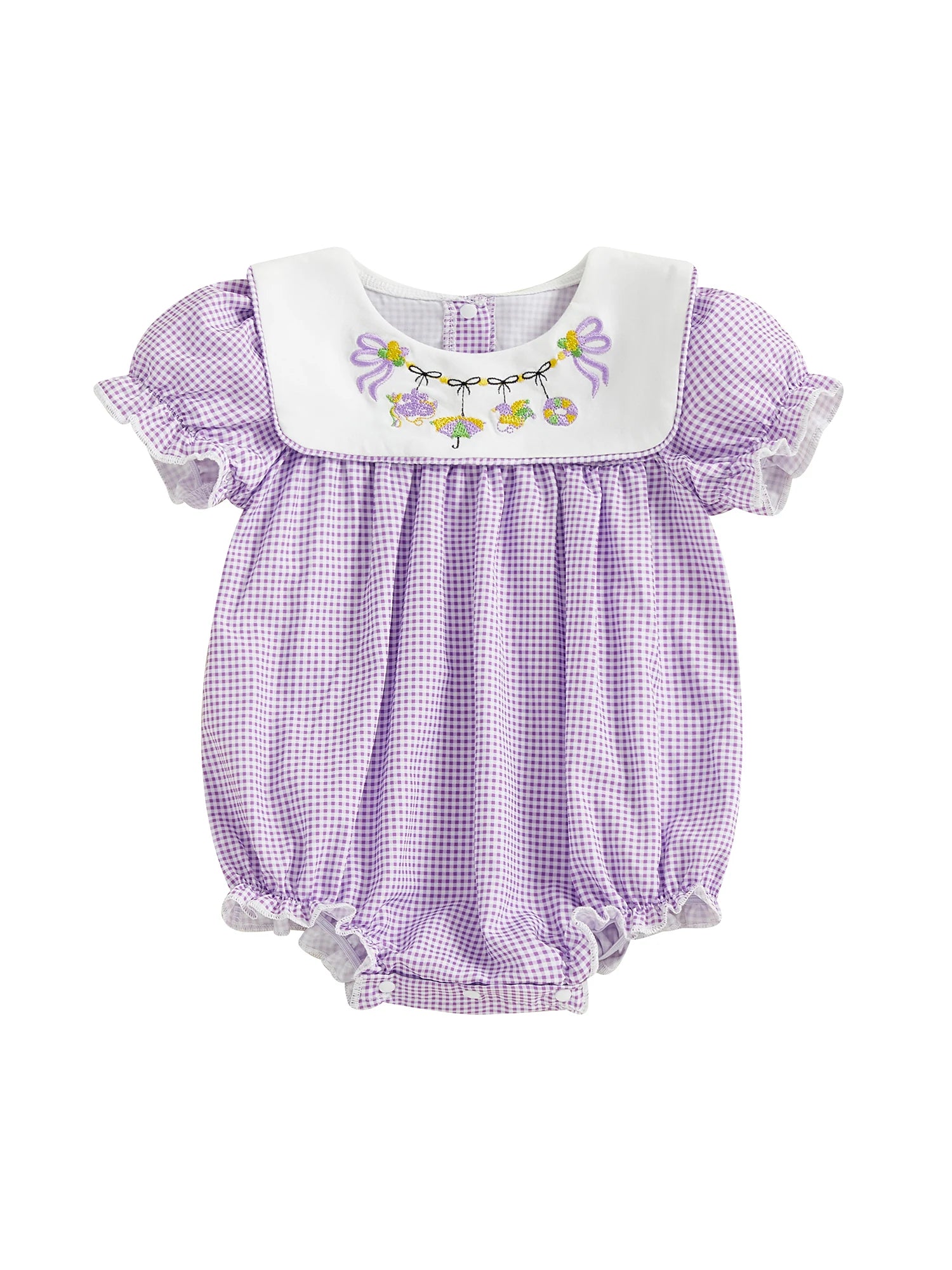 Floral Ruffle Baby Romper