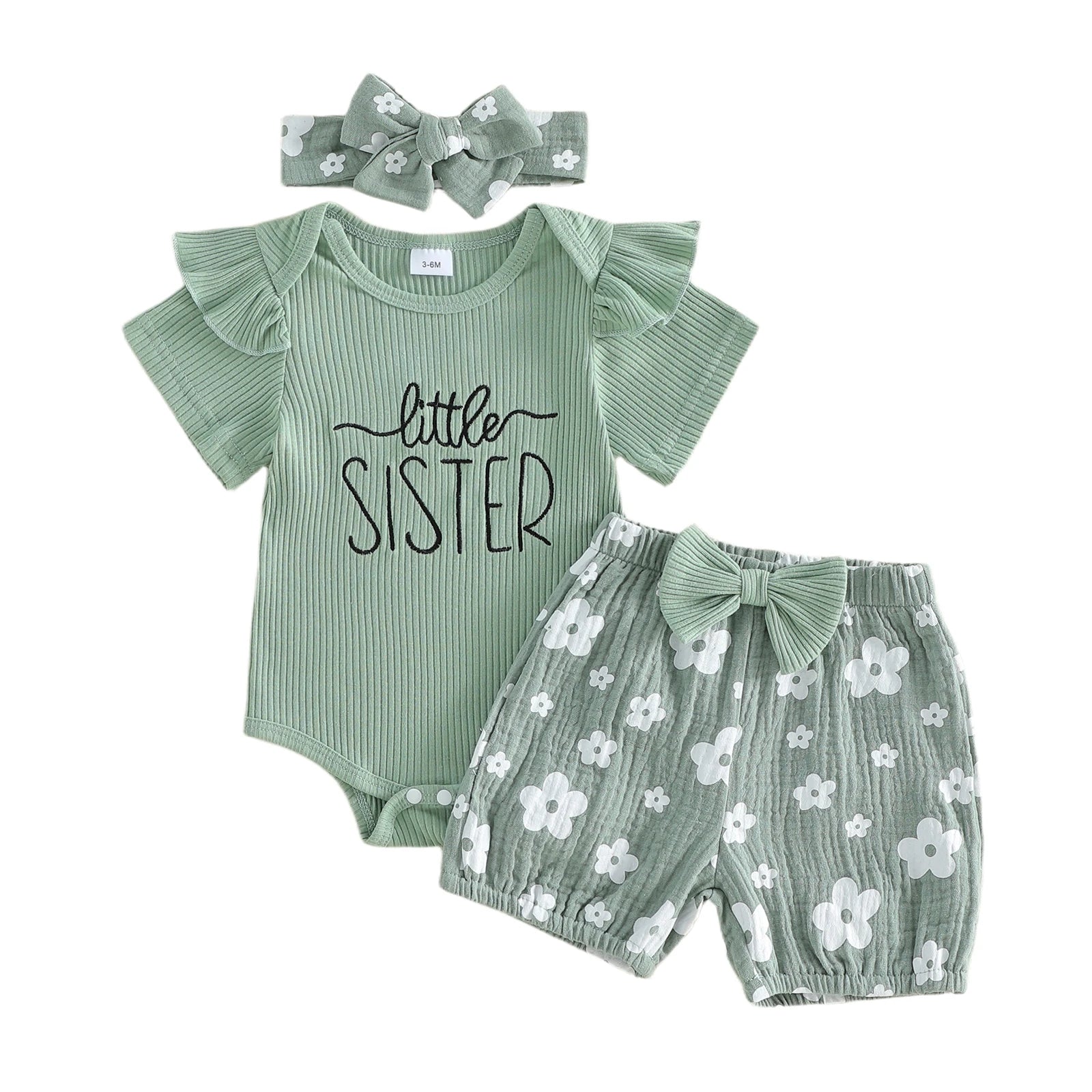 Floral Baby Romper & Shorts Set
