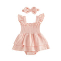 Floral Ruffle Romper Dress Set